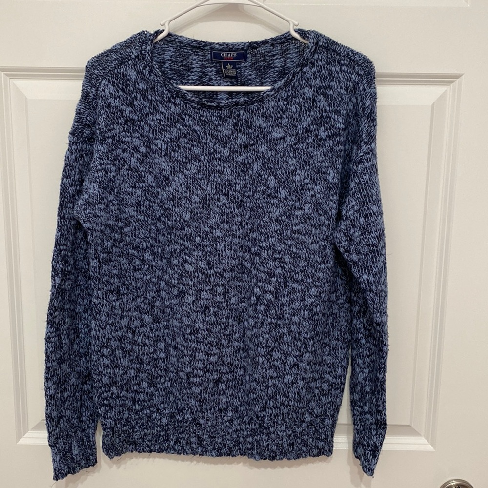 Blue sweater. Size large.